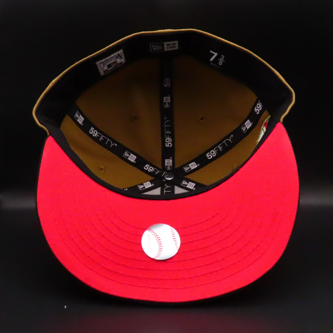 Houston Astros Tan and Black Star Logo Red Brim 59FIFTY Fitted Hat