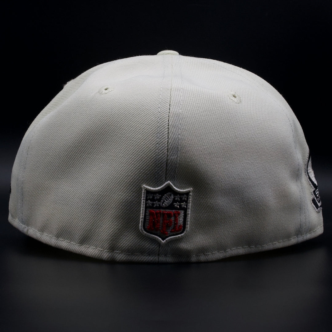 San Francisco 49ers Off White and Black 60 Seasons Grey Brim 59FIFTY Fitted Hat