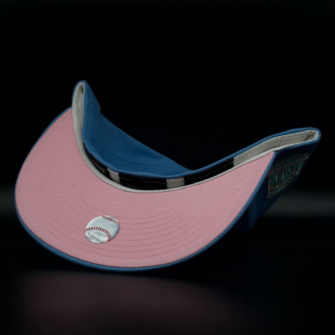 Houston Astros Blue Rainbow A Logo 50th Anniversary Pink Brim 59FIFTY Fitted Hat