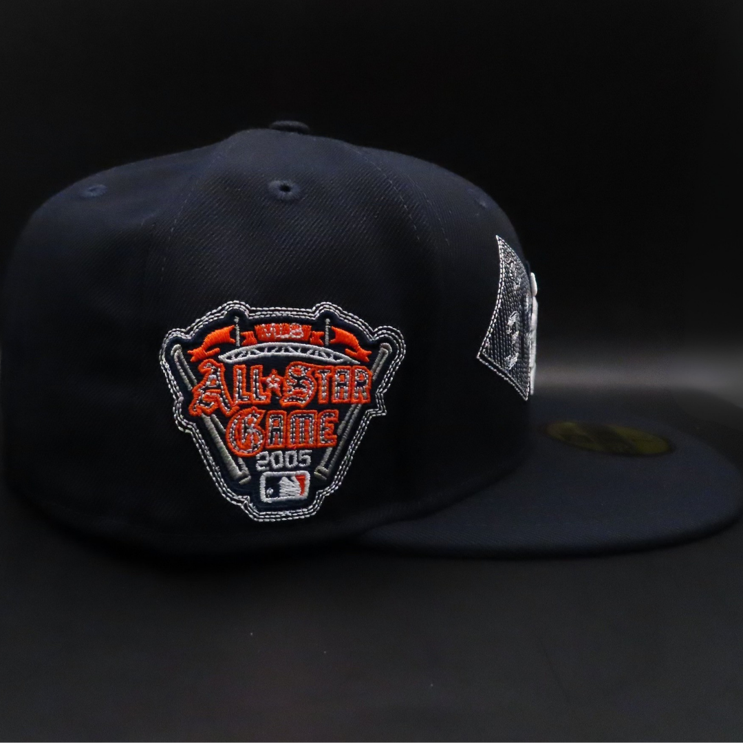 Detroit Tigers Navy D Graffiti Logo 2005 All-Star Game Gray Brim 59FIFTY Fitted Hat