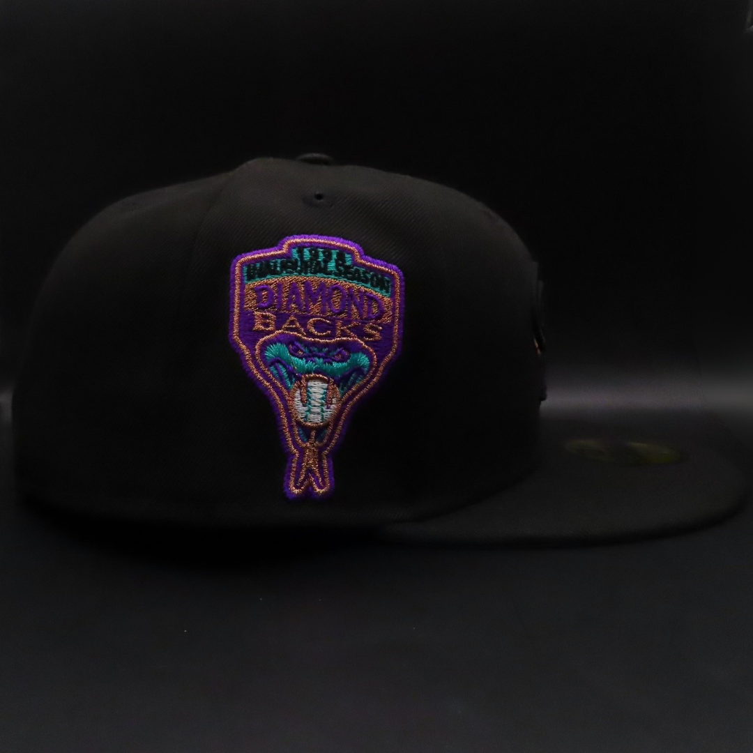Arizona Diamondbacks Black D Logo 1998 Inaugural Season Gray Brim 59FIFTY Fitted Hat