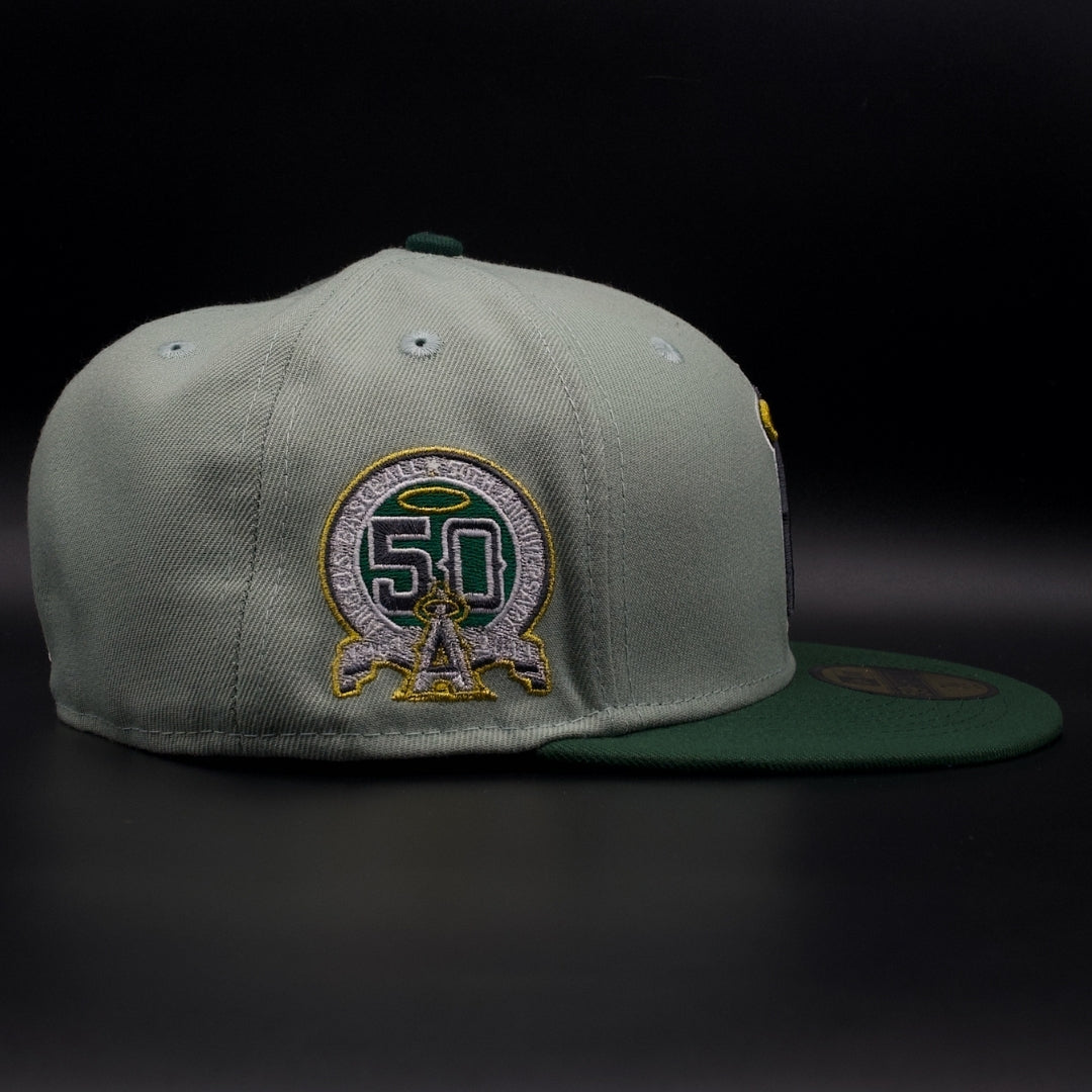 Los Angeles Angels Green Anniversary Grey Brim 59FIFTY Fitted Hat