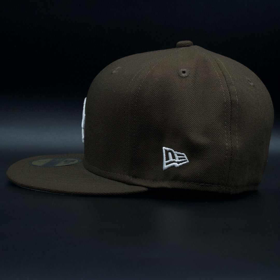 Los Angeles Dodgers Brown Colosseum Grey Brim 59FIFTY Fitted Hat