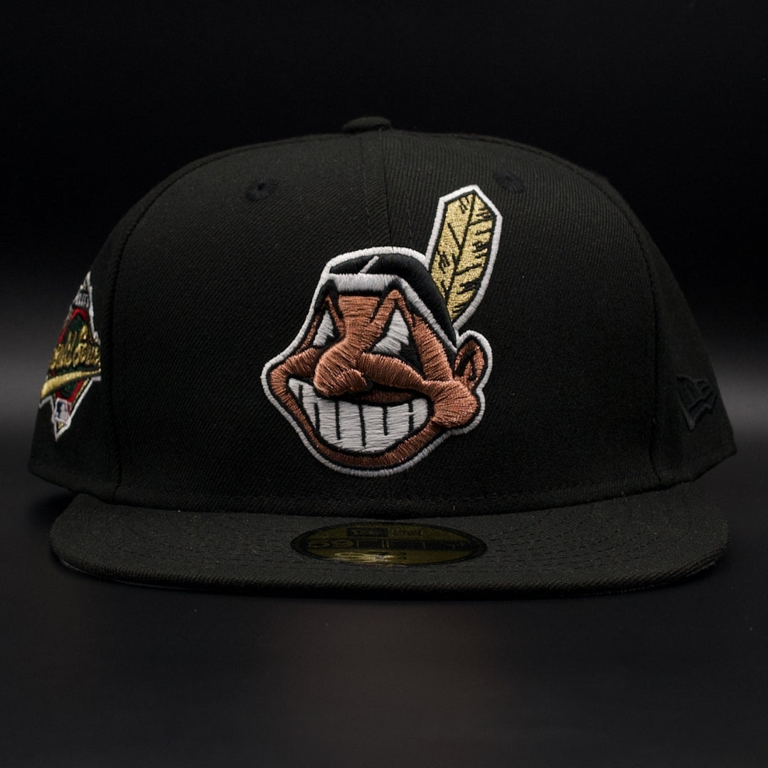 Cleveland Guardians Black World Series Grey Brim 59FIFTY Fitted Hat