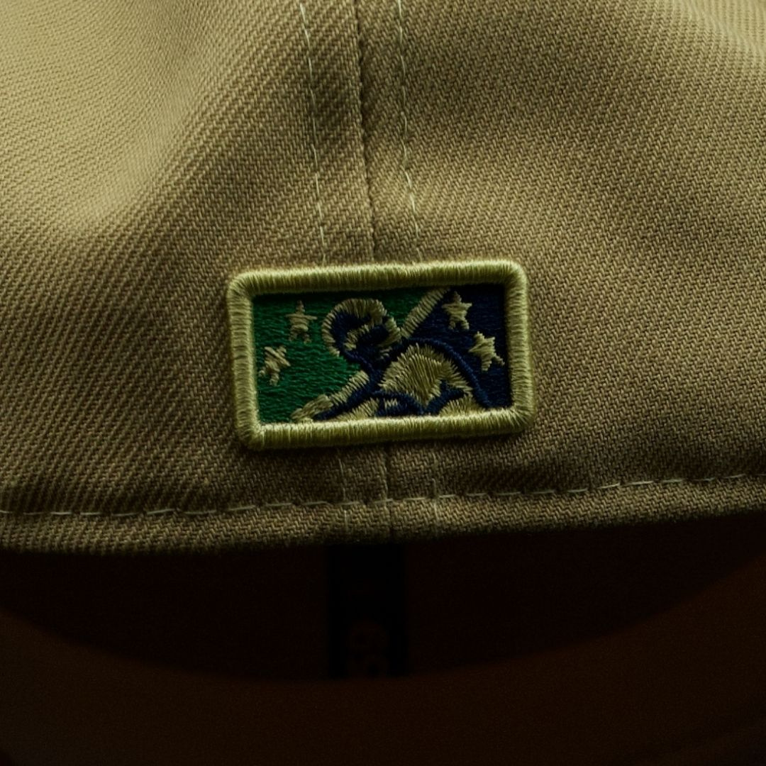 Tucson Sidewinders Gold and Camel Snake S Logo Grey Brim 59FIfty Fitted Hat
