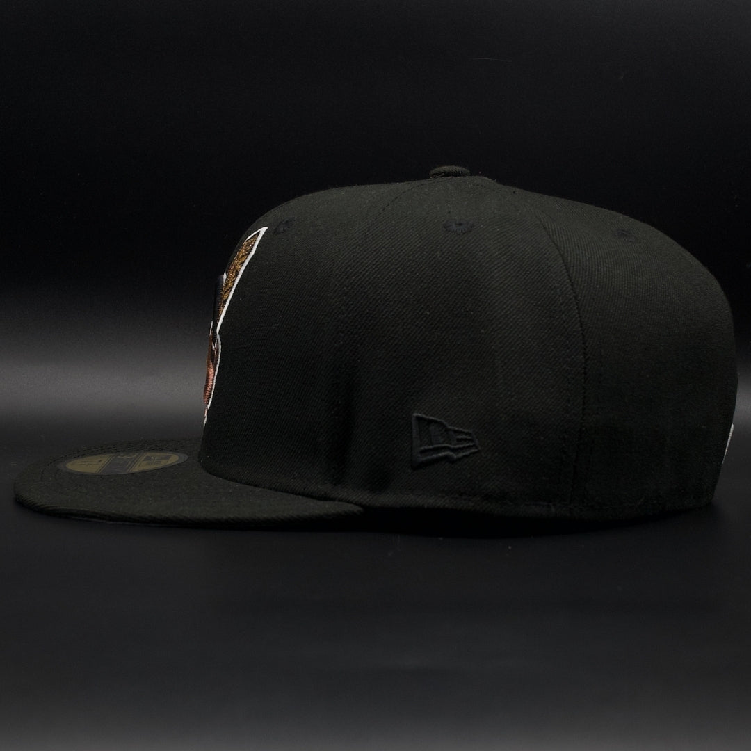 Cleveland Guardians Black World Series Grey Brim 59FIFTY Fitted Hat