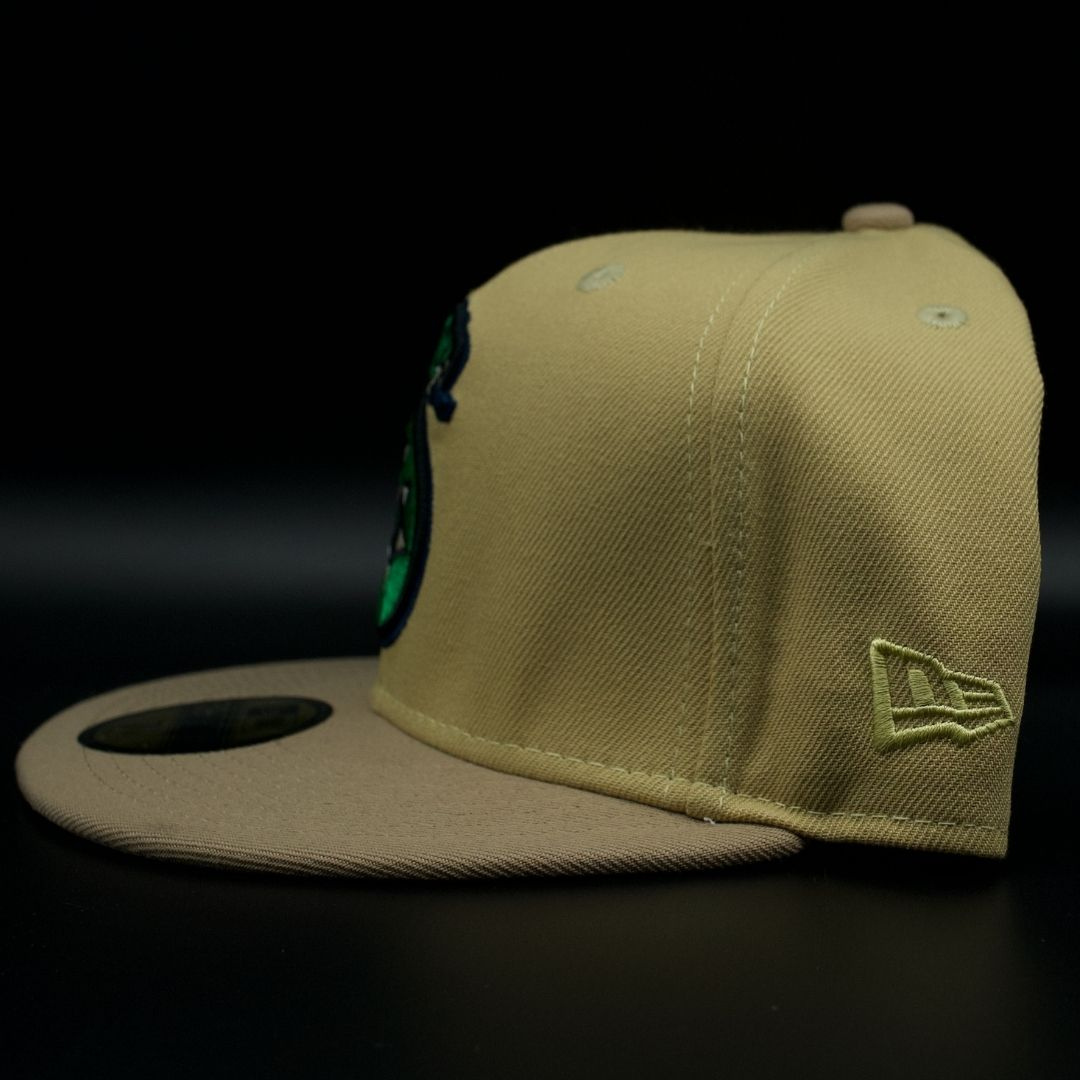 Tucson Sidewinders Gold and Camel Snake S Logo Grey Brim 59FIfty Fitted Hat
