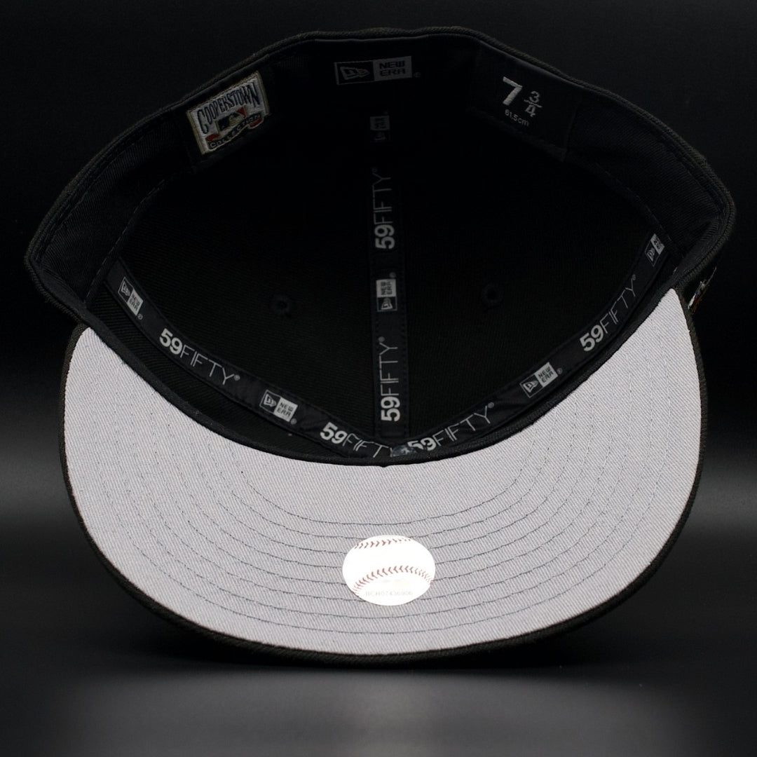 Cleveland Guardians Black World Series Grey Brim 59FIFTY Fitted Hat