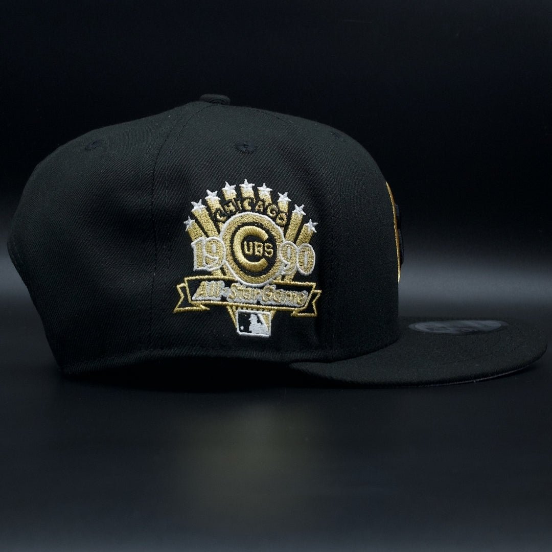 Chicago Cubs Black and Gold 1979 Logo All Star Game Grey Brim 9FIFTY SnapBack Hat