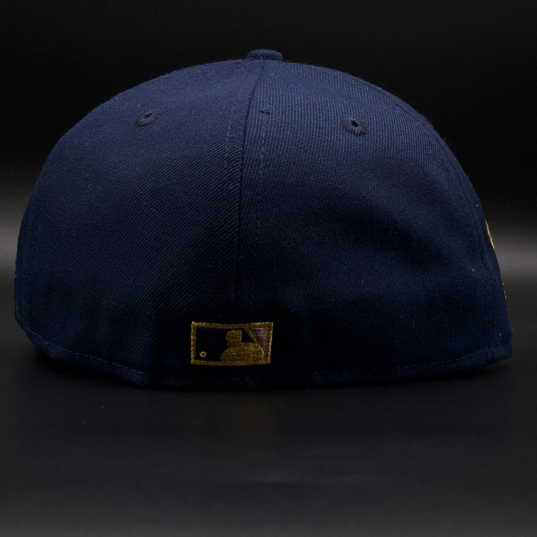 Los Angeles Dodgers Navy Blue Colosseum Gold Brim 59FIFTY Fitted Hat