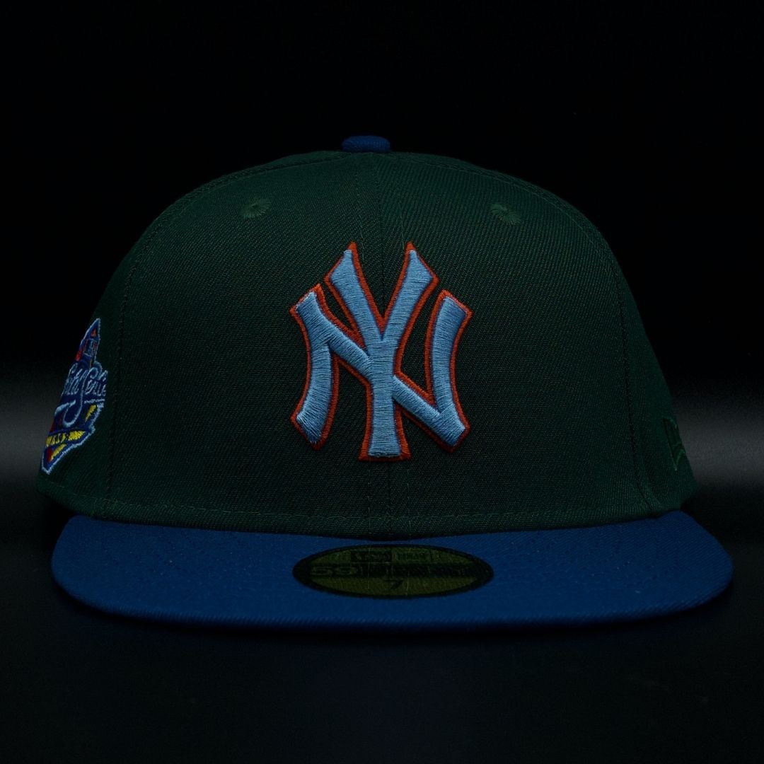 New York Yankees Green and Blue NY Logo Sky Blue Brim 59FIFTY Fitted Hat