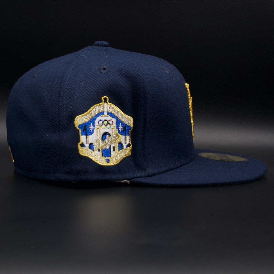 Los Angeles Dodgers Navy Blue Colosseum Gold Brim 59FIFTY Fitted Hat