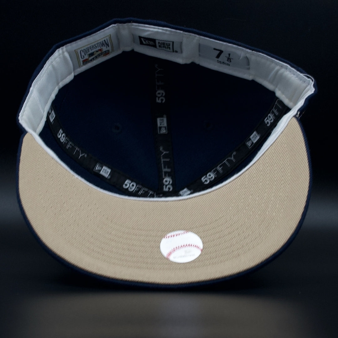 Los Angeles Dodgers Navy Blue Colosseum Gold Brim 59FIFTY Fitted Hat