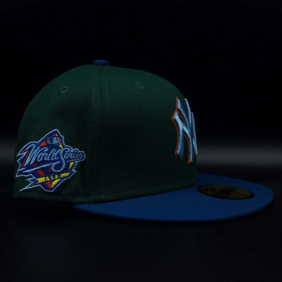 New York Yankees Green and Blue NY Logo Sky Blue Brim 59FIFTY Fitted Hat