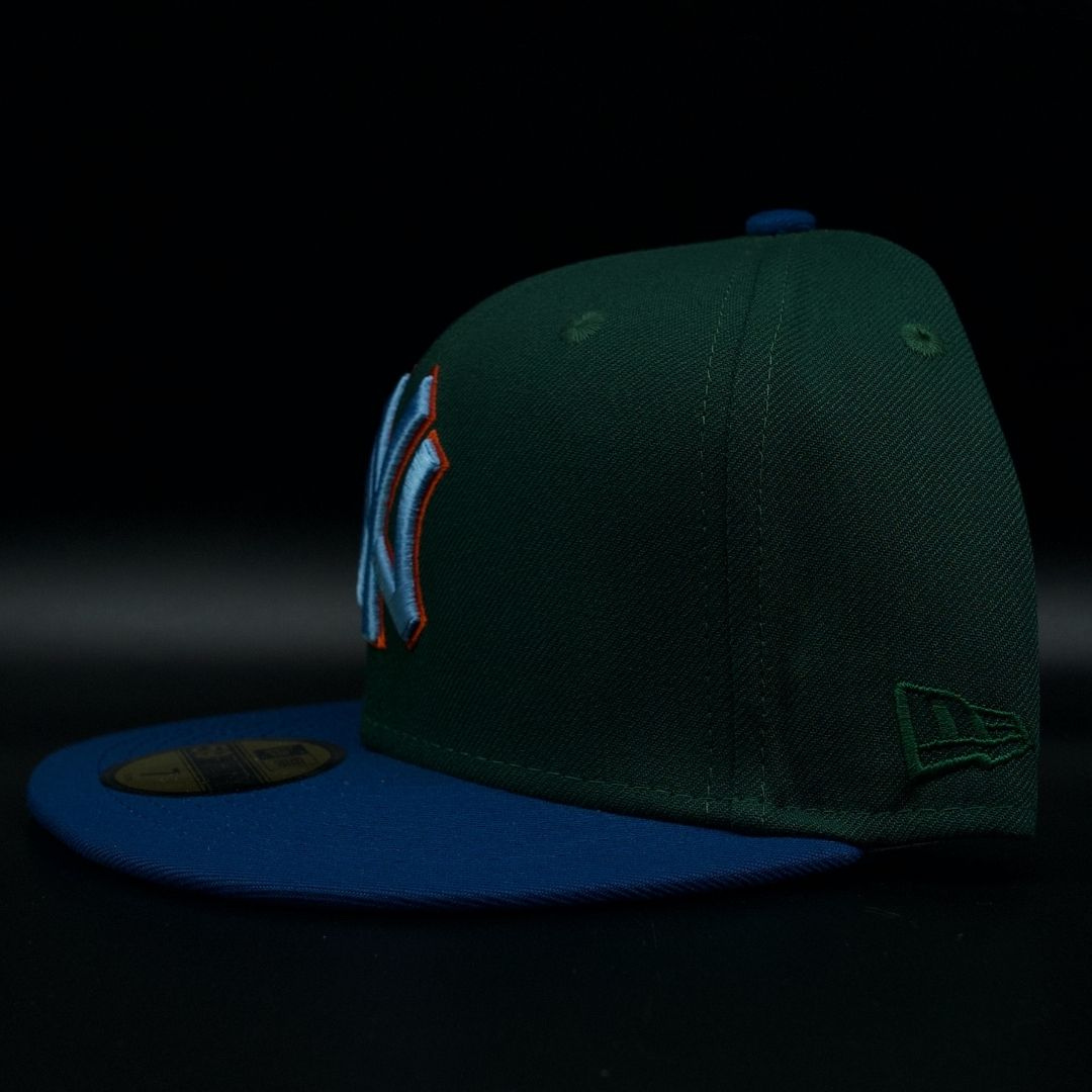 New York Yankees Green and Blue NY Logo Sky Blue Brim 59FIFTY Fitted Hat