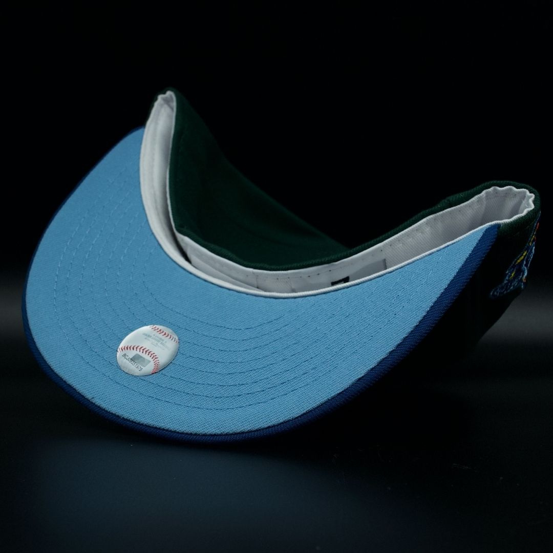 New York Yankees Green and Blue NY Logo Sky Blue Brim 59FIFTY Fitted Hat