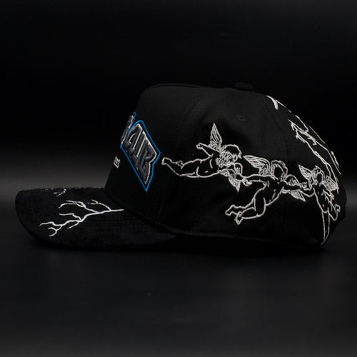 Black Hustlers Club Black Brim SnapBack Hat
