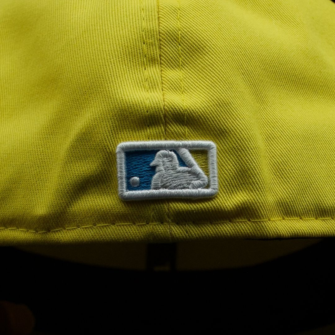 Boston Red Sox Yellow and Light Blue B Logo Yellow Brim 59FIFTY Fitted
