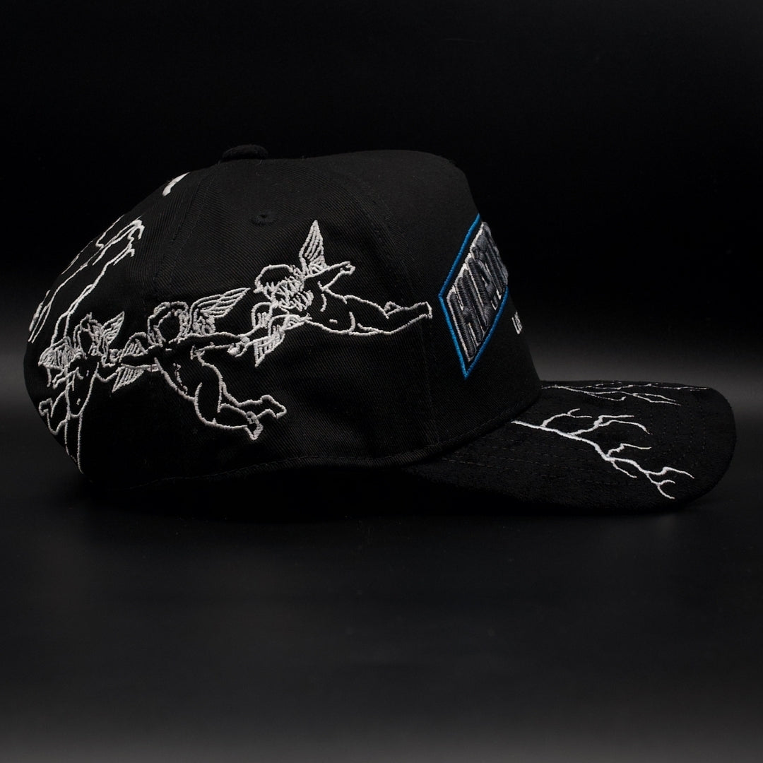 Black Hustlers Club Black Brim SnapBack Hat
