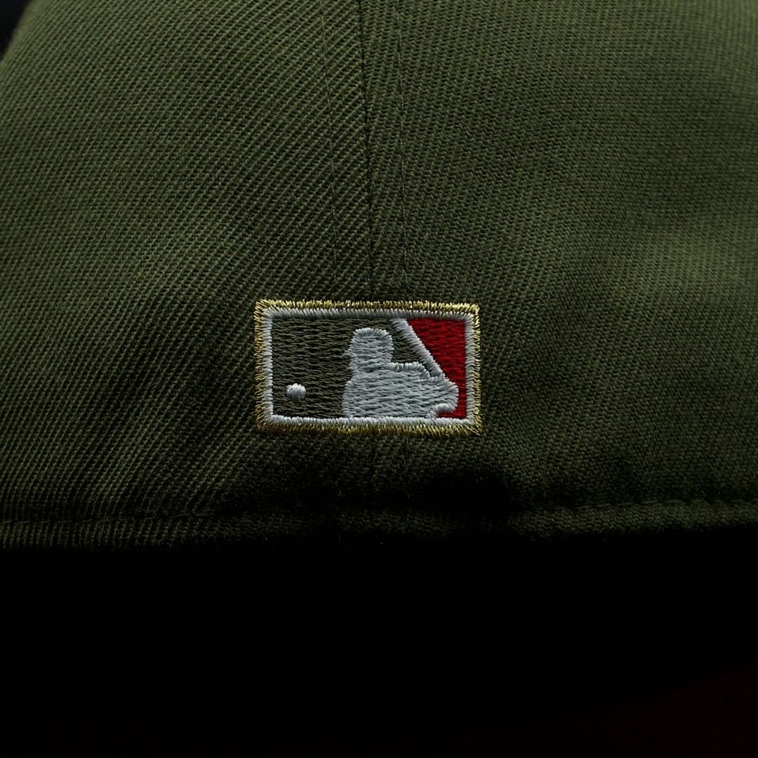 Los Angeles Dodgers Olive LA Logo World Series 1981 Red Brim 59FIFTY Fitted Hat