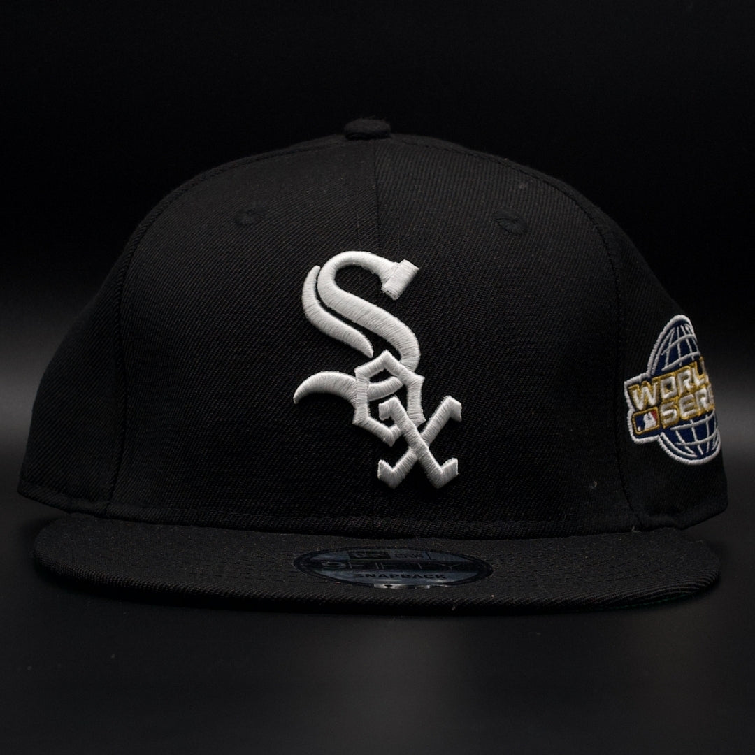 Chicago White Sox Black World Series Green Brim 9FIFTY SnapBack Hat