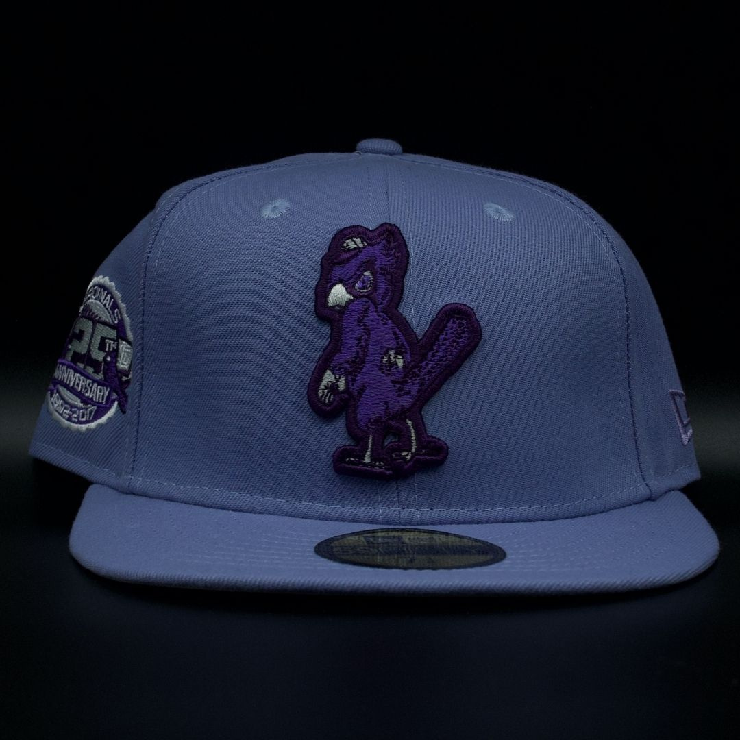 St. Louis Cardinals Purple Mascot 125th Anniversary Grey Brim 59FIFTY Fitted Hat