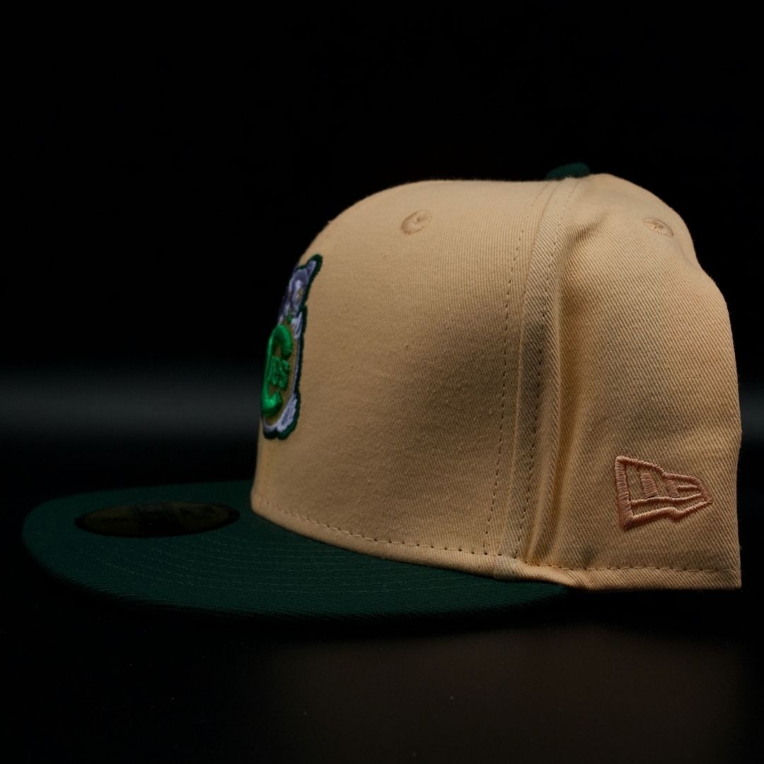 Chicago Cubs Peach and Green Bear 1990 All Star Game Grey Brim 59FIFTY Fitted Hat