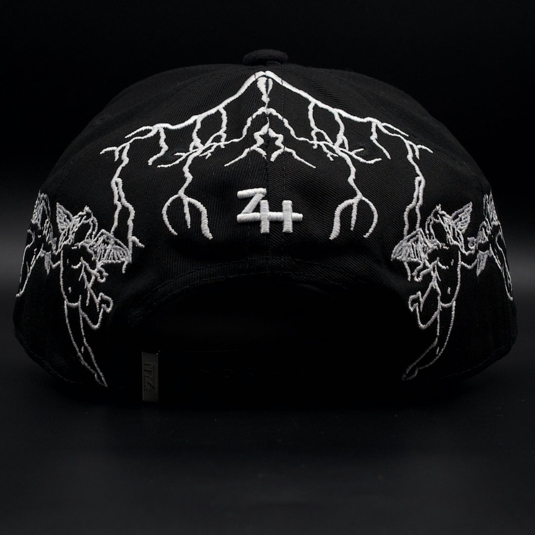 Black Hustlers Club Black Brim SnapBack Hat